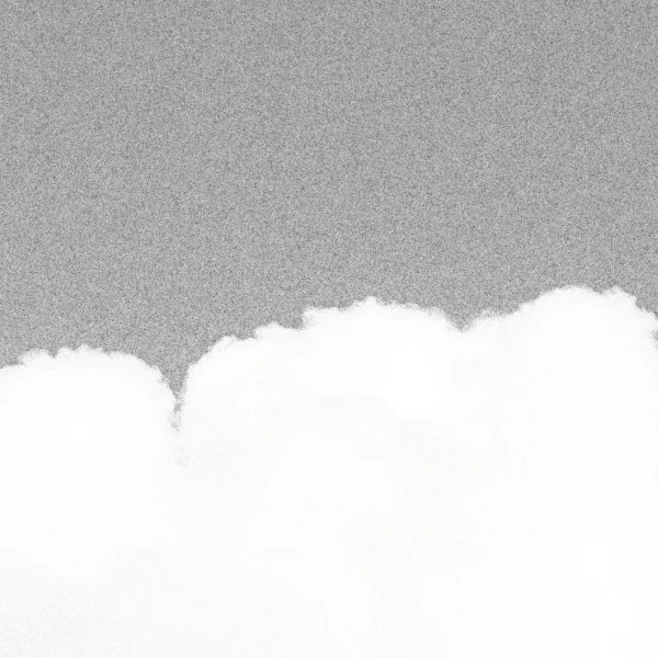 The same cloud edge in milkglass, grain in the grey sky and a clean white cloud.